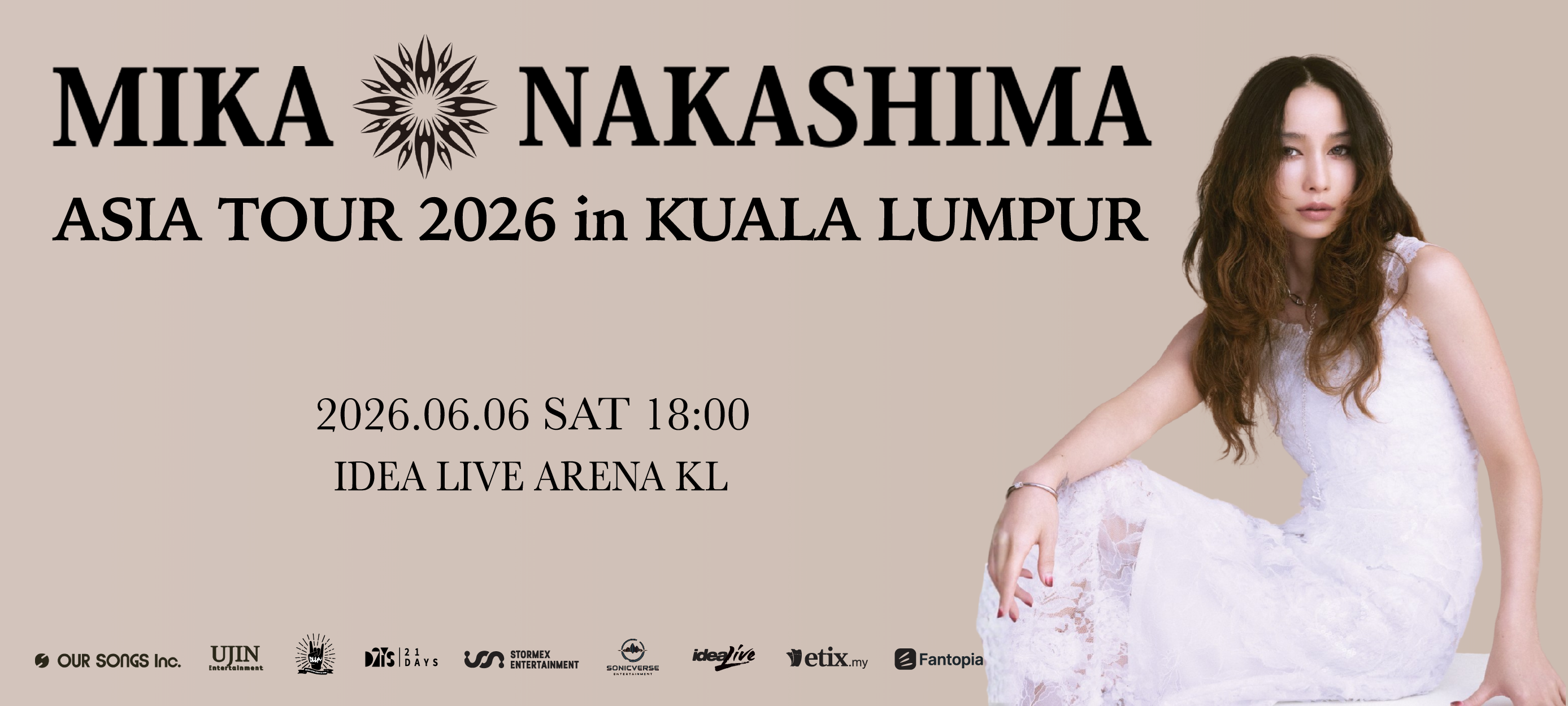 Mika Nakashima Asia Tour 2026 | Concert |Etix.my